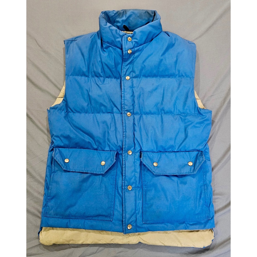 Vintage Camp 7 Down Puffer Vest Mens Medium Blue Boulder Colorado USA